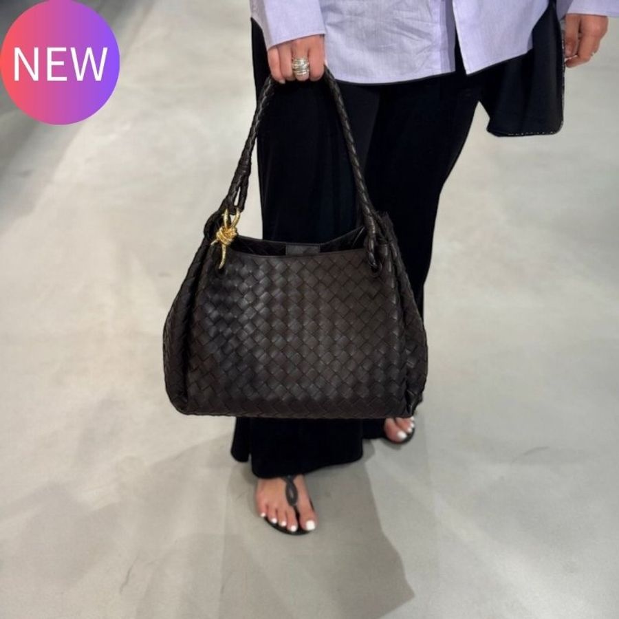 Bottega Veneta 796571 大款 Parachute 降落傘編織包 太妃糖棕色《當季專櫃正售★全新商品 》-0