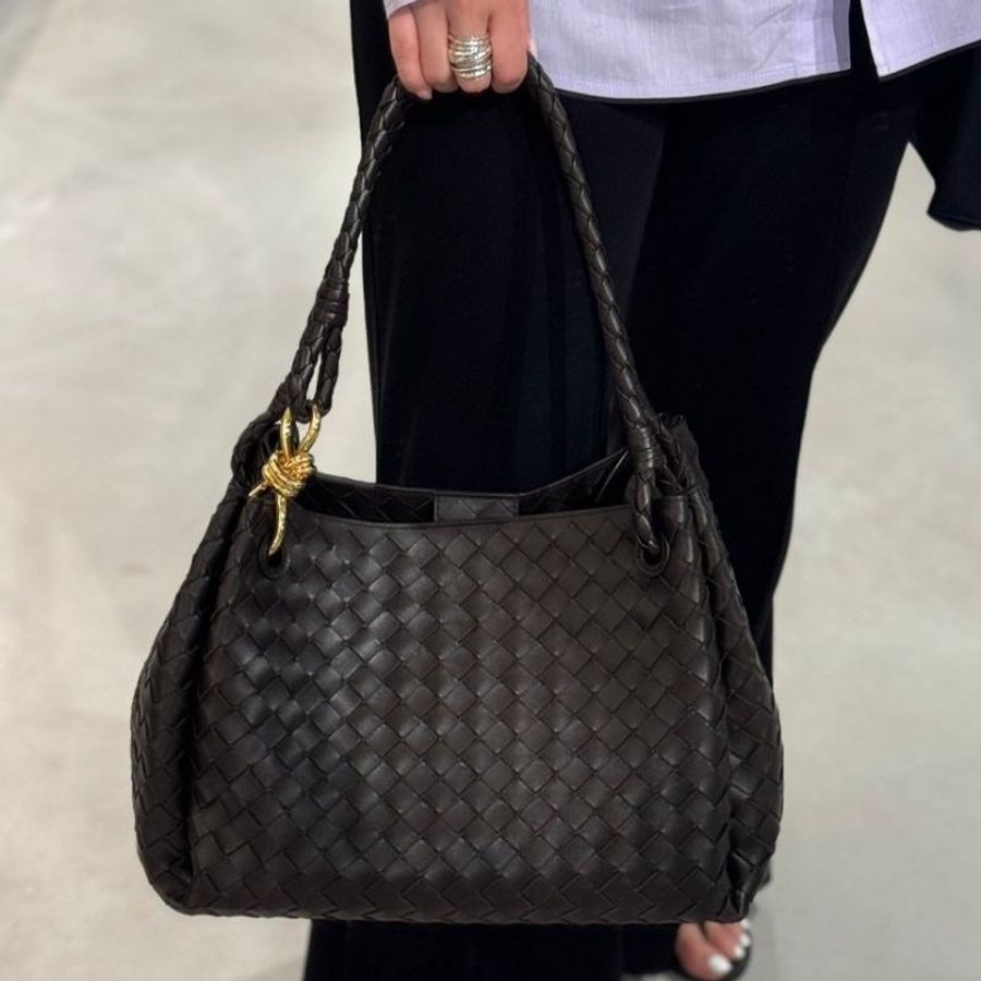Bottega Veneta 796571 大款 Parachute 降落傘編織包 太妃糖棕色《當季專櫃正售★全新商品 》-1