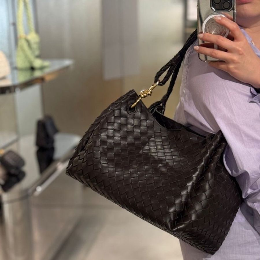 Bottega Veneta 796571 大款 Parachute 降落傘編織包 太妃糖棕色《當季專櫃正售★全新商品 》-3