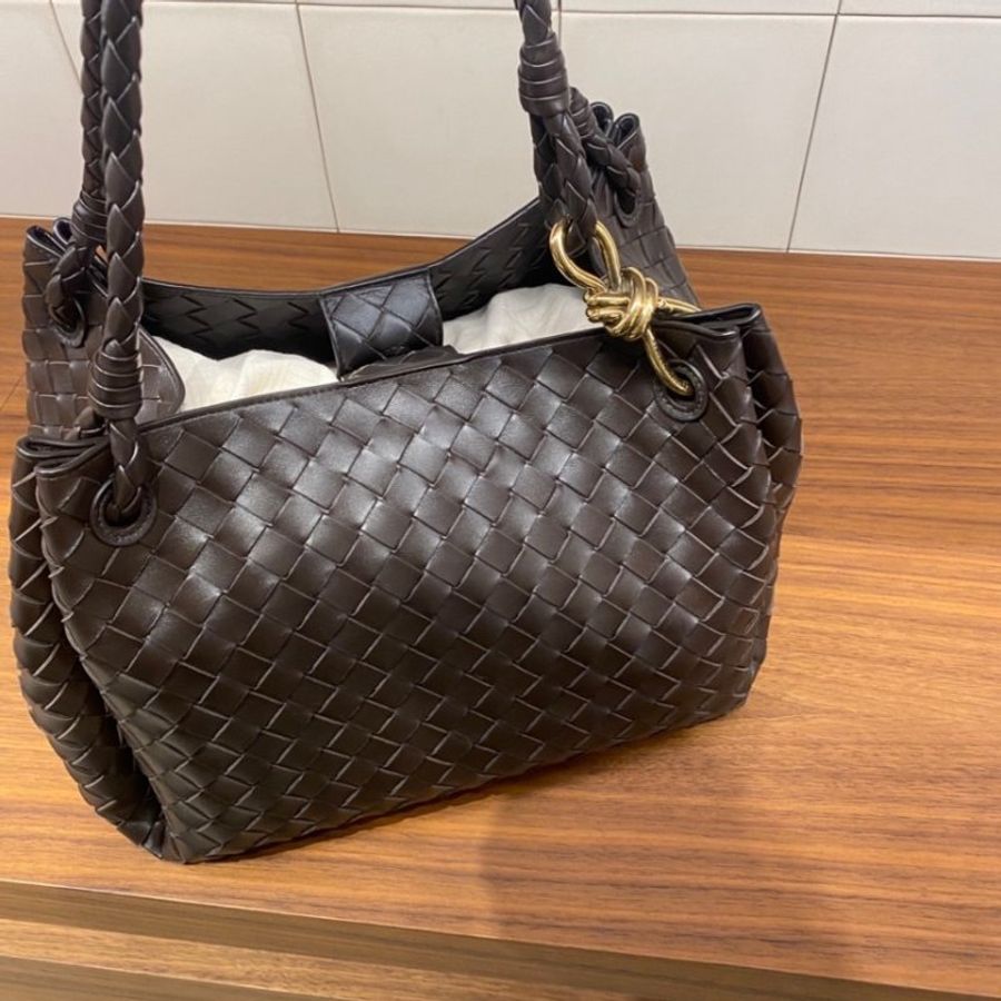 Bottega Veneta 796571 大款 Parachute 降落傘編織包 太妃糖棕色《當季專櫃正售★全新商品 》-7