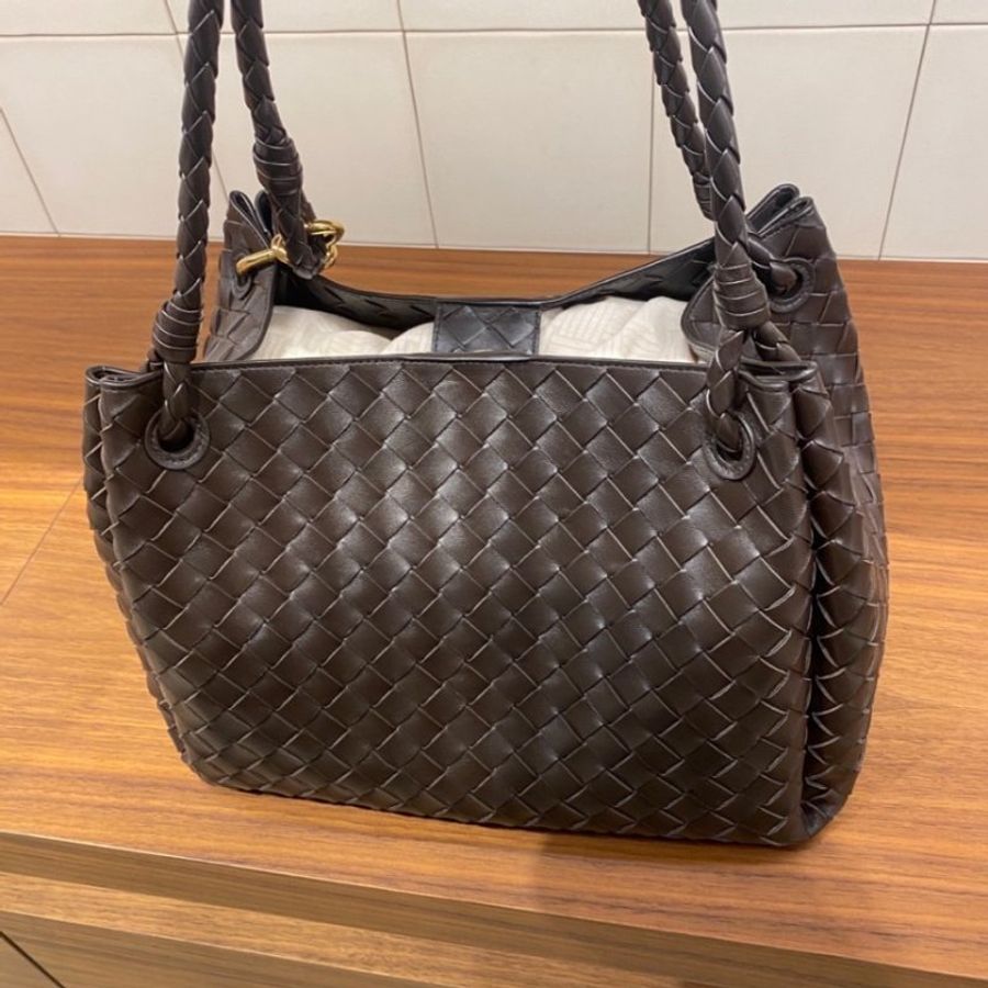 Bottega Veneta 796571 大款 Parachute 降落傘編織包 太妃糖棕色《當季專櫃正售★全新商品 》-8