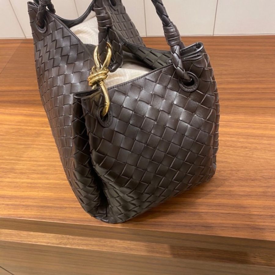 Bottega Veneta 796571 大款 Parachute 降落傘編織包 太妃糖棕色《當季專櫃正售★全新商品 》-9