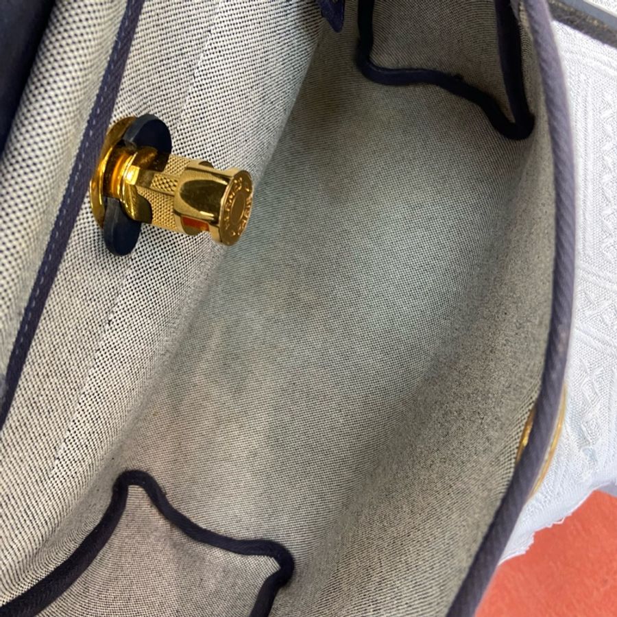 HERMES HERBAG 31 灰藍色 豬鼻 U Stamp 手提 單肩包-7