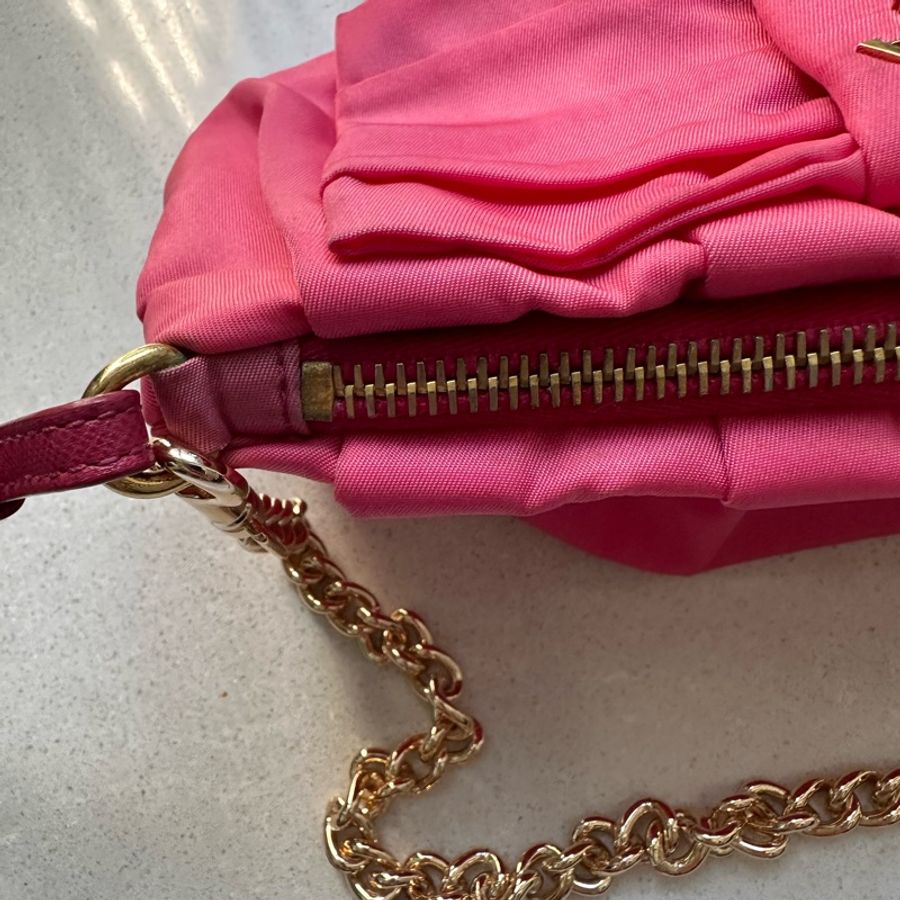 Prada 可愛蝴蝶結手提包（附鏈做hobo bag)-5