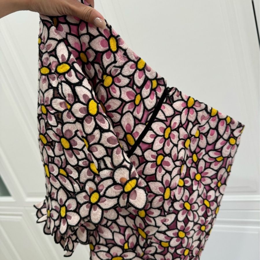 RED VALENTINO 粉色 花卉 蕾絲 短褲 休閒褲-3