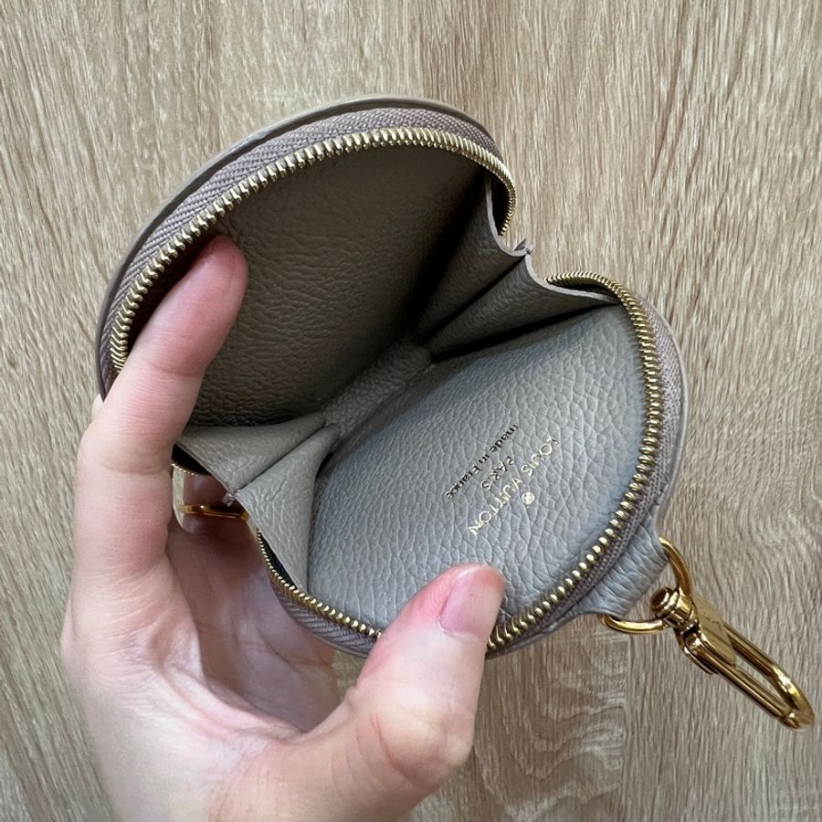 LV 斑鳩灰牛皮papillon BB金釦手提斜背圓筒包M46031-24