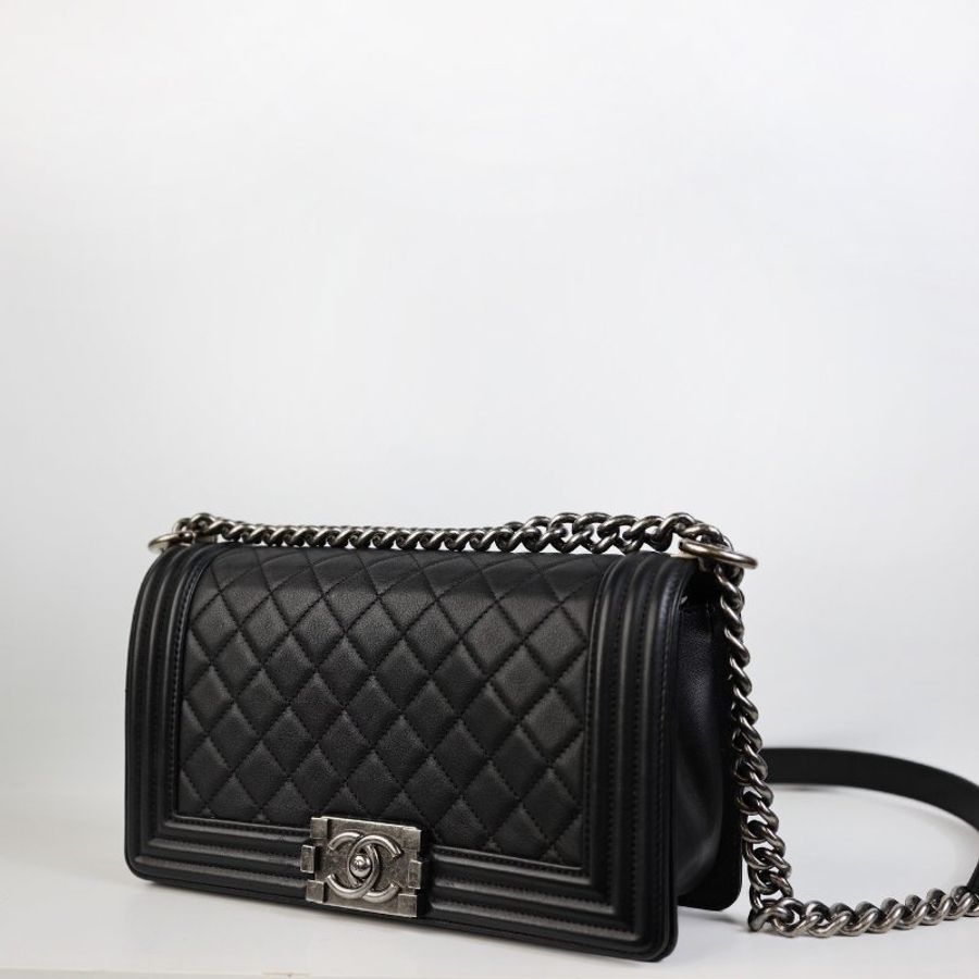 二手Chanel Boy 25復古銀釦-10