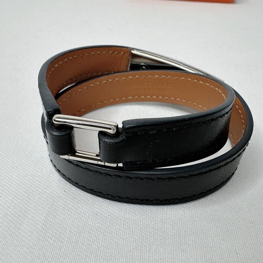 HERMES Rivale圈皮革手環-7