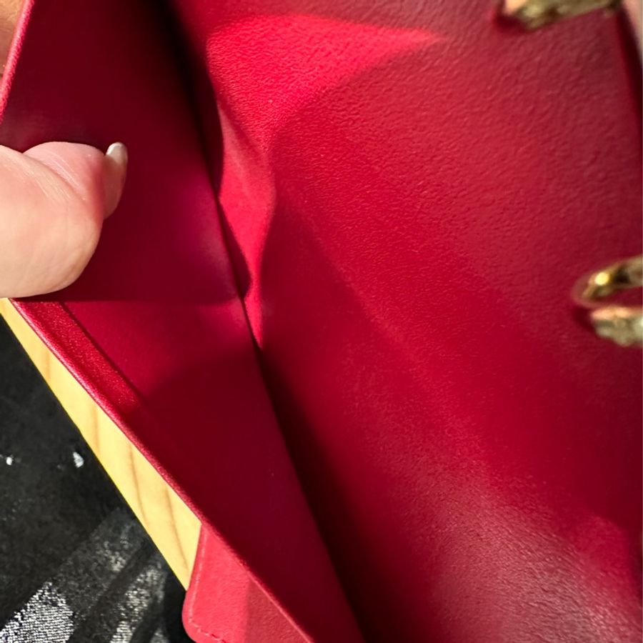 Louis Vuitton LV 6孔 紅色漆皮記事本-5