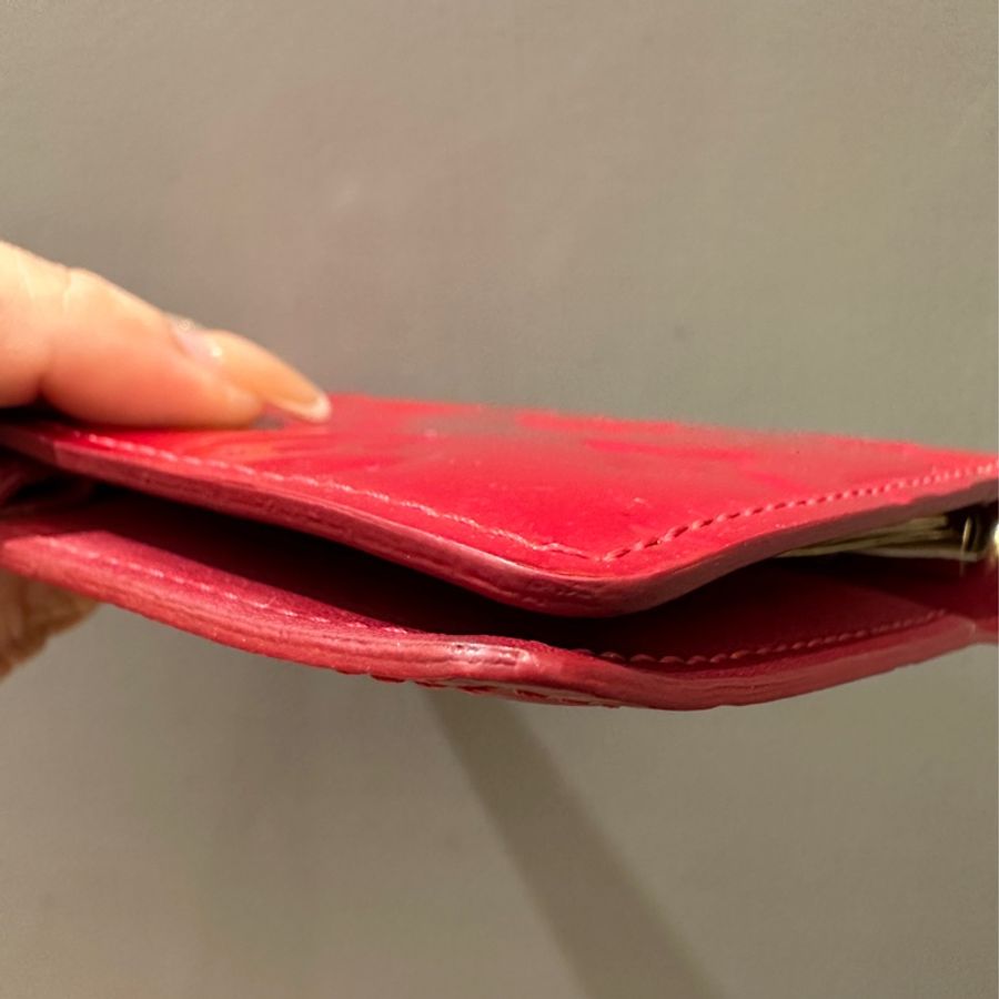 Louis Vuitton LV 6孔 紅色漆皮記事本-10