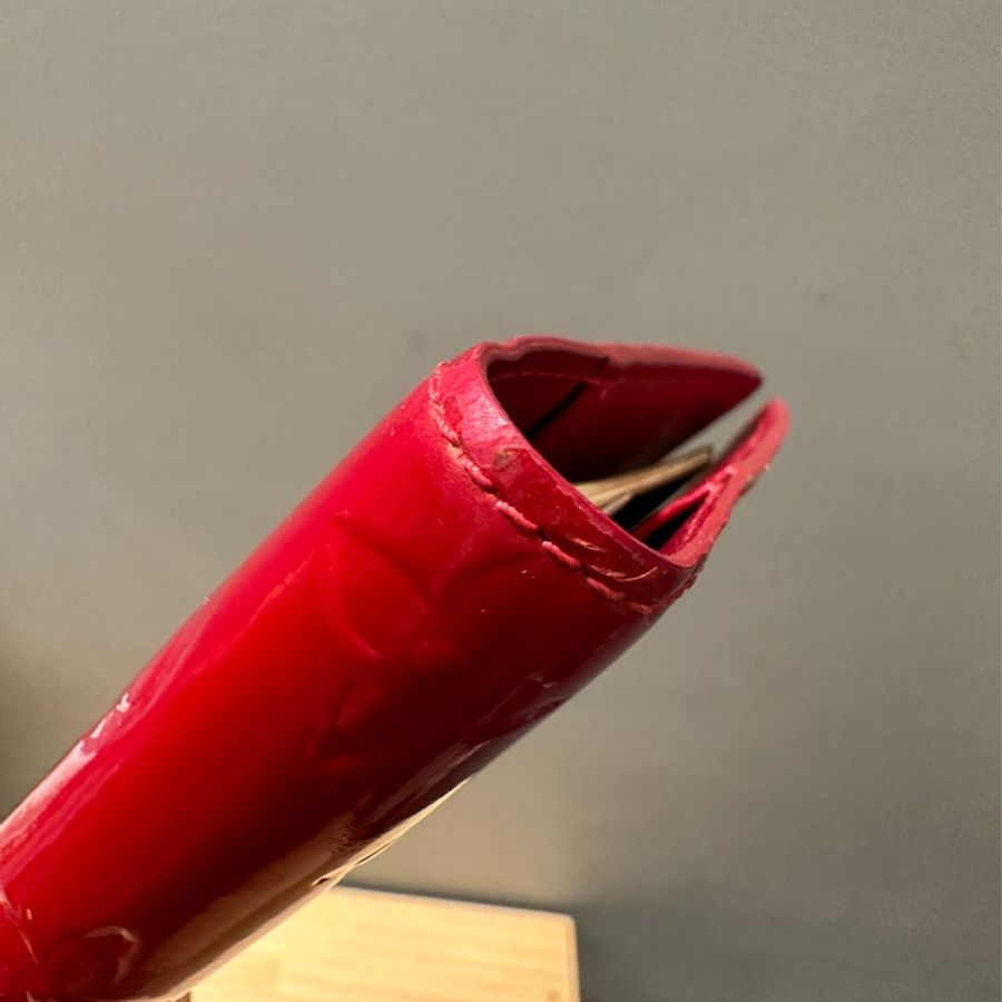 Louis Vuitton LV 6孔 紅色漆皮記事本-16