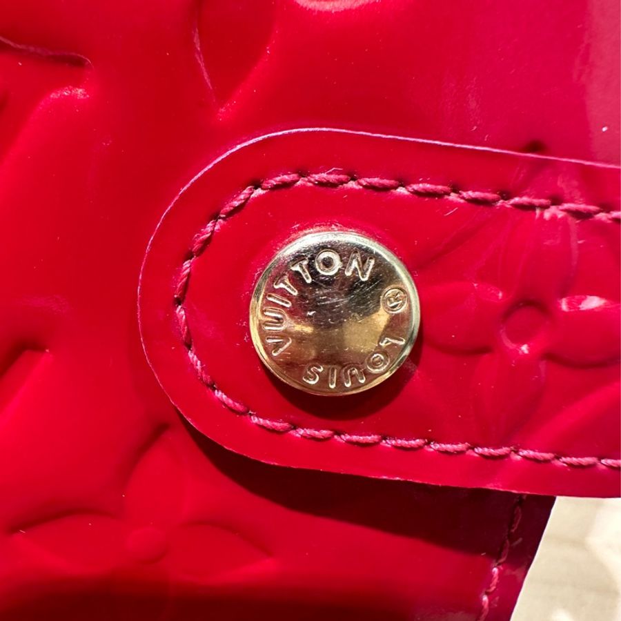 Louis Vuitton LV 6孔 紅色漆皮記事本-19