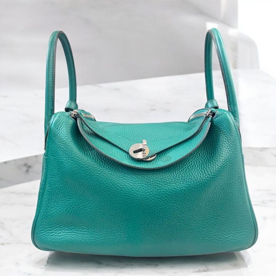 HERMES 絲絨綠LINDY30/A-0