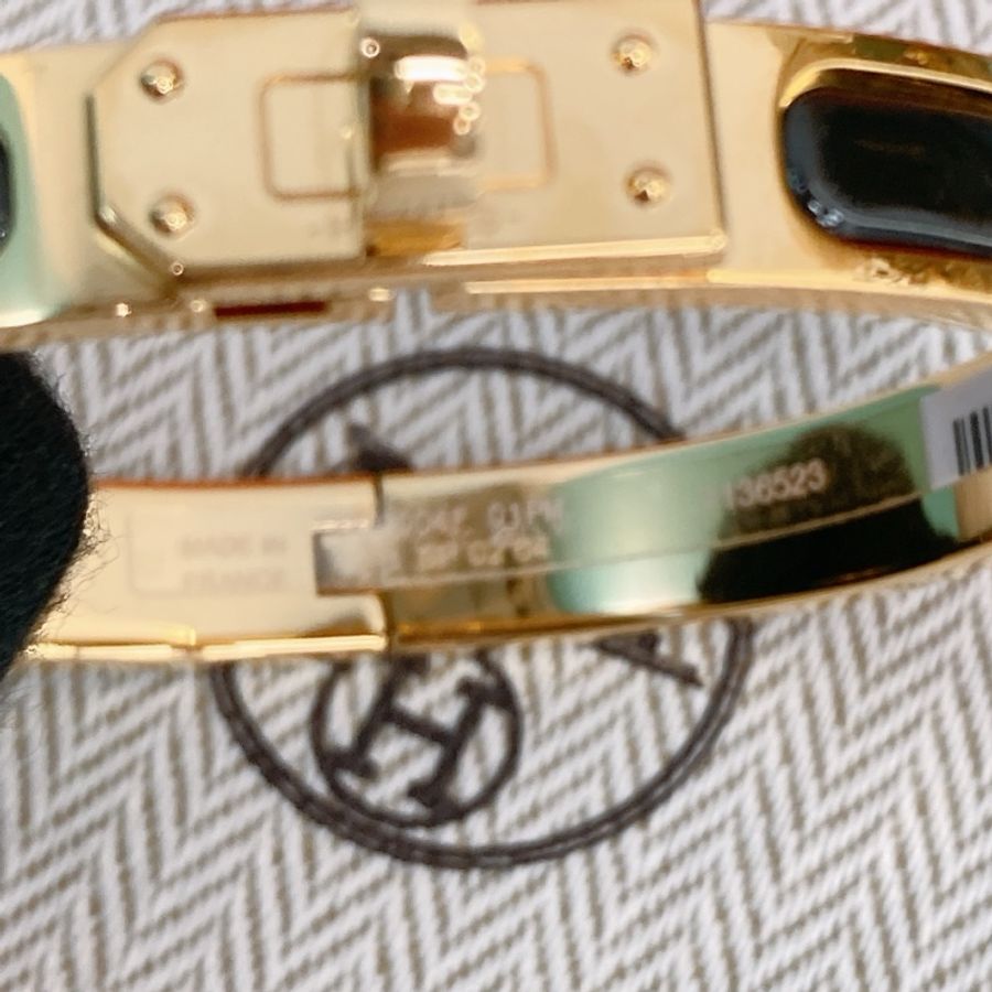 MS0052 Hermes Mini Clic Kelly Bracelet PM Noir X GHW 愛馬仕 凱莉釦 手鐲 黑色拼金色PM-5