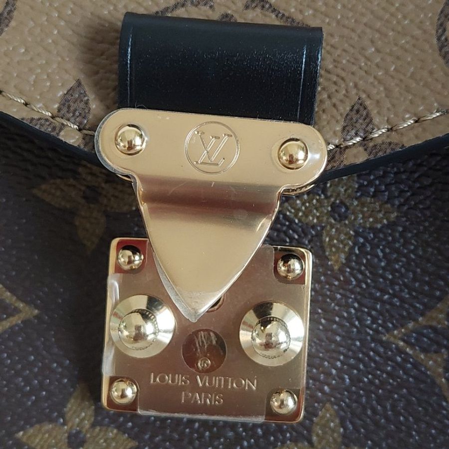 LV 老花 M44876 🎀現品實拍 🎀拼接雙色 郵差包 斜背 肩背 手提包~二手近新品-78
