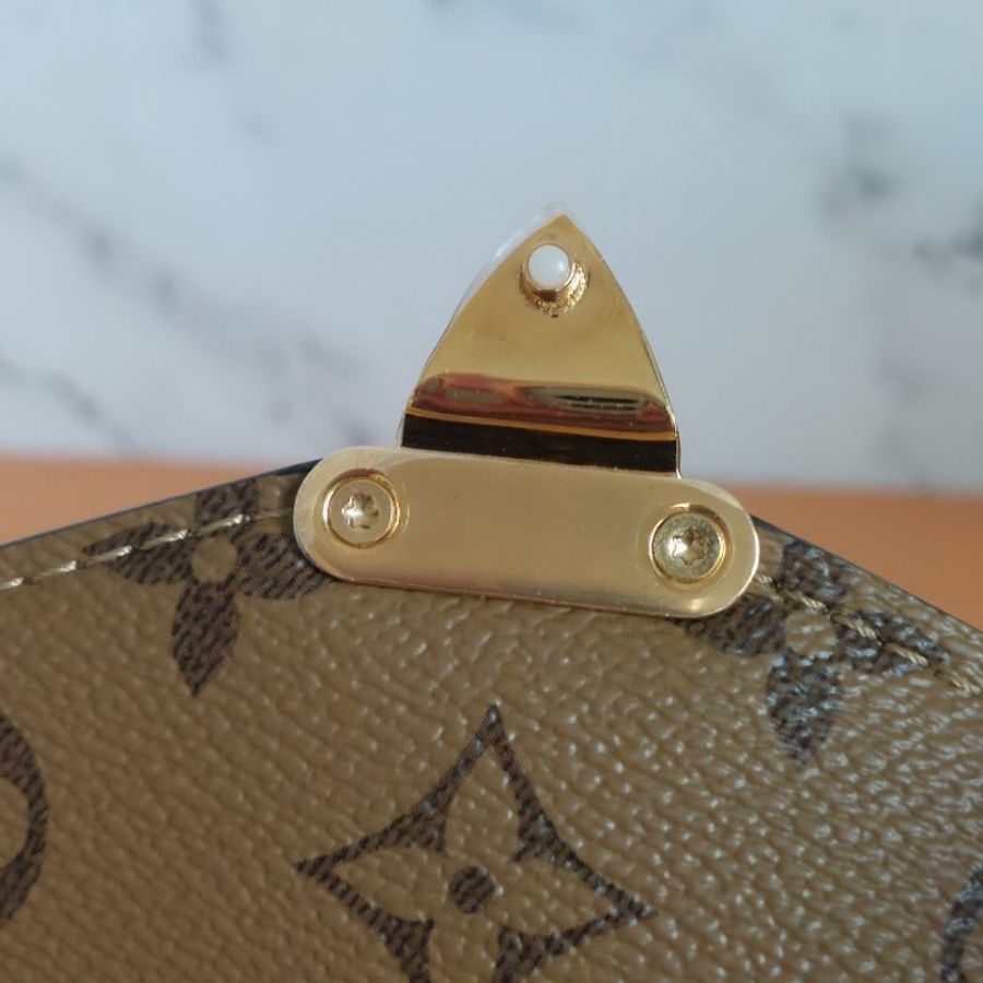 LV 老花 M44876 🎀現品實拍 🎀拼接雙色 郵差包 斜背 肩背 手提包~二手近新品-84