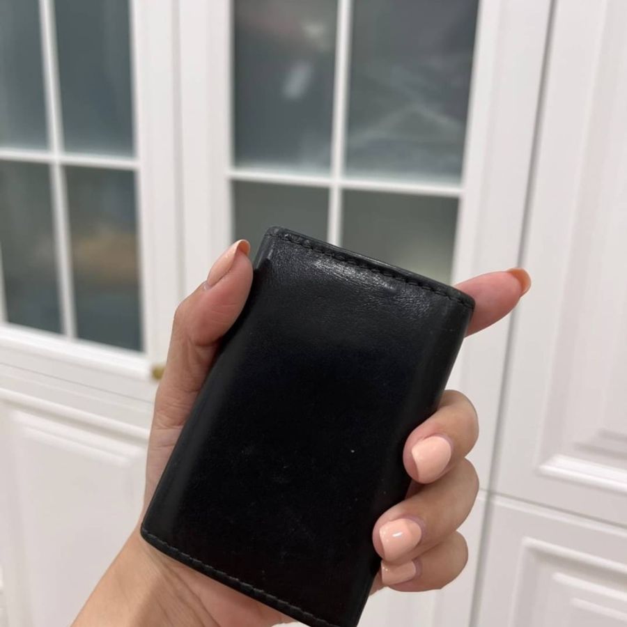 gucci 黑色牛皮 鑰匙包 卡夾 卡包-3