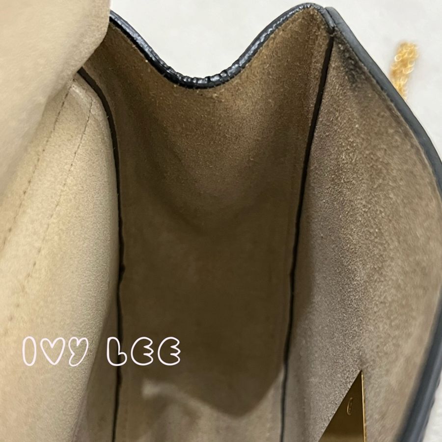 CHLOE 黑白 拼色 掀蓋 DREW 鏈條包 斜背包 肩背包 二手精品-6