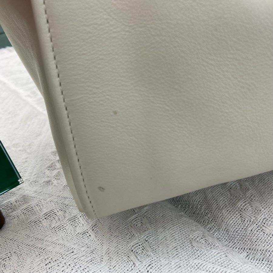McQueen 全牛皮白色托特包 tote bag 單肩包 手提包 購物袋-5