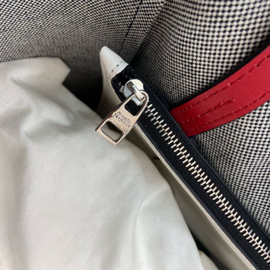 McQueen 全牛皮白色托特包 tote bag 單肩包 手提包 購物袋-7