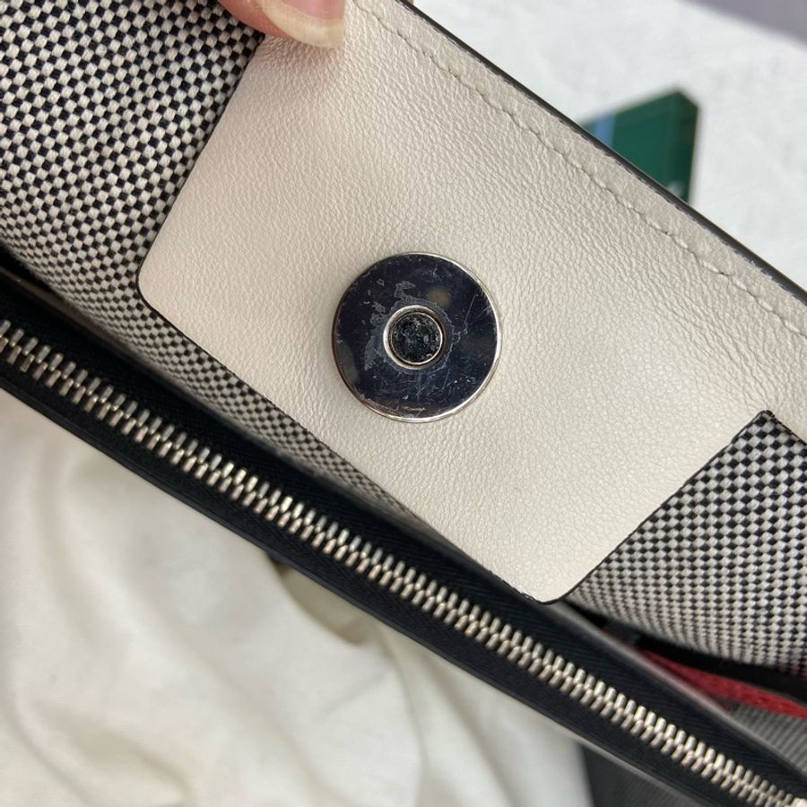 McQueen 全牛皮白色托特包 tote bag 單肩包 手提包 購物袋-8