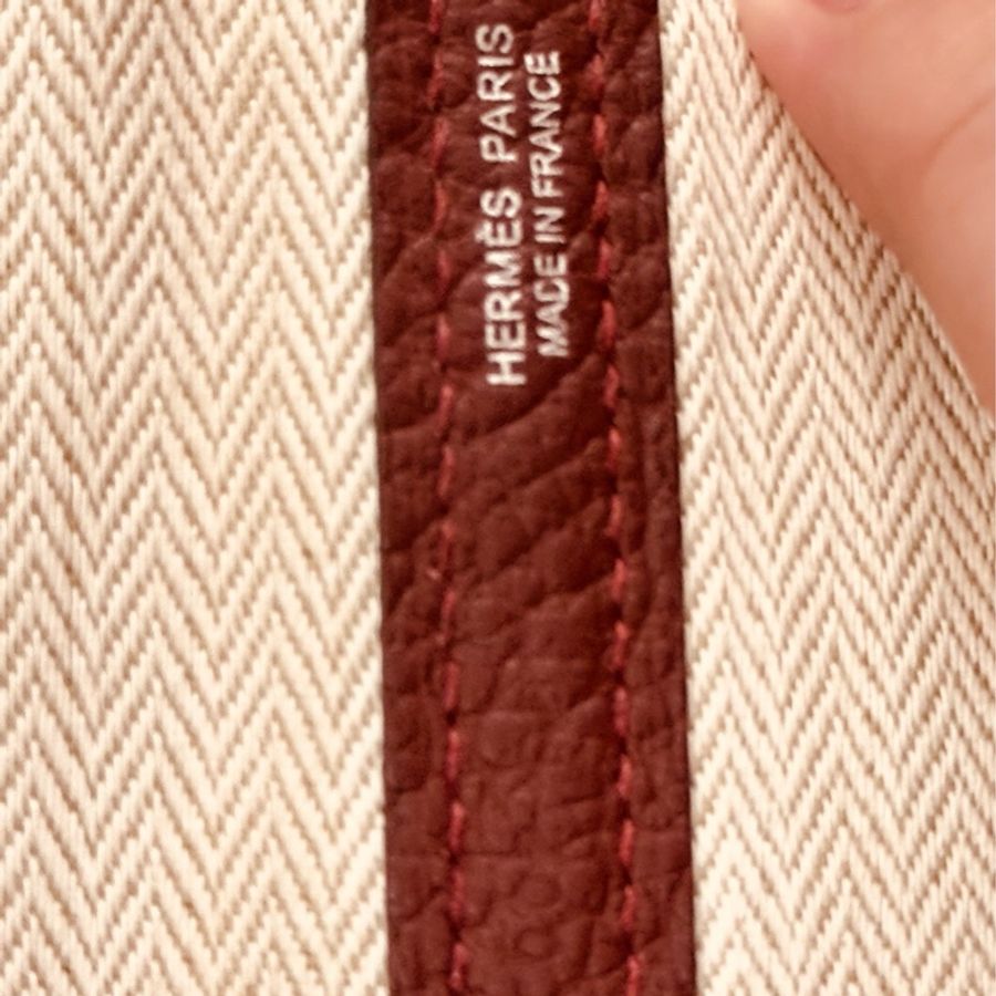 酒紅色 Hermes Garden 全皮36  銀扣-6