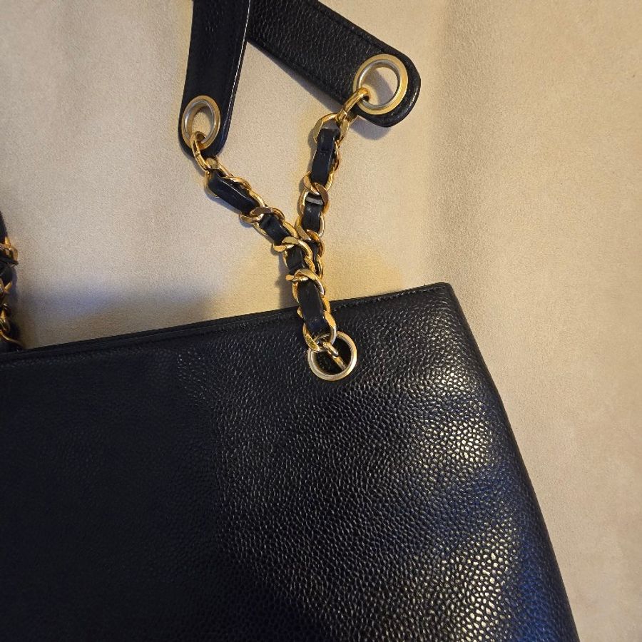 Chanel vintage 雙鍊復古金釦包-22