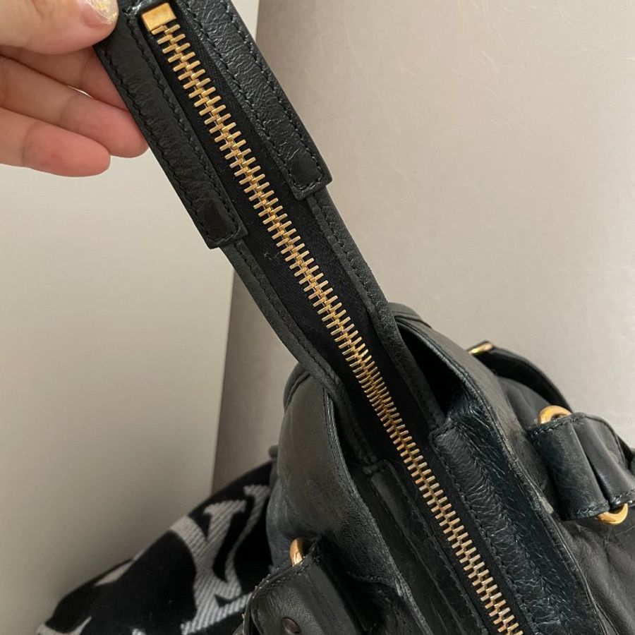 BALENCIAGA 巴黎世家 中號City Bag 機車包 黑色 (最最最稀有的黑配玫瑰金大釦)-24