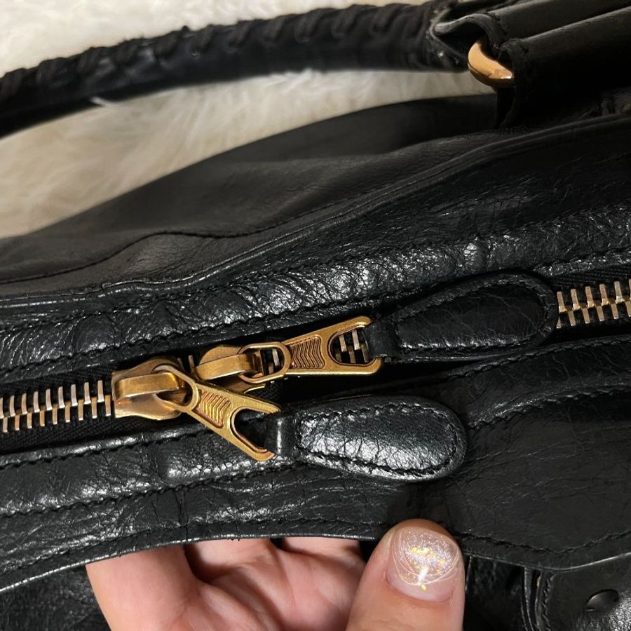 BALENCIAGA 巴黎世家 中號City Bag 機車包 黑色 (最最最稀有的黑配玫瑰金大釦)-30