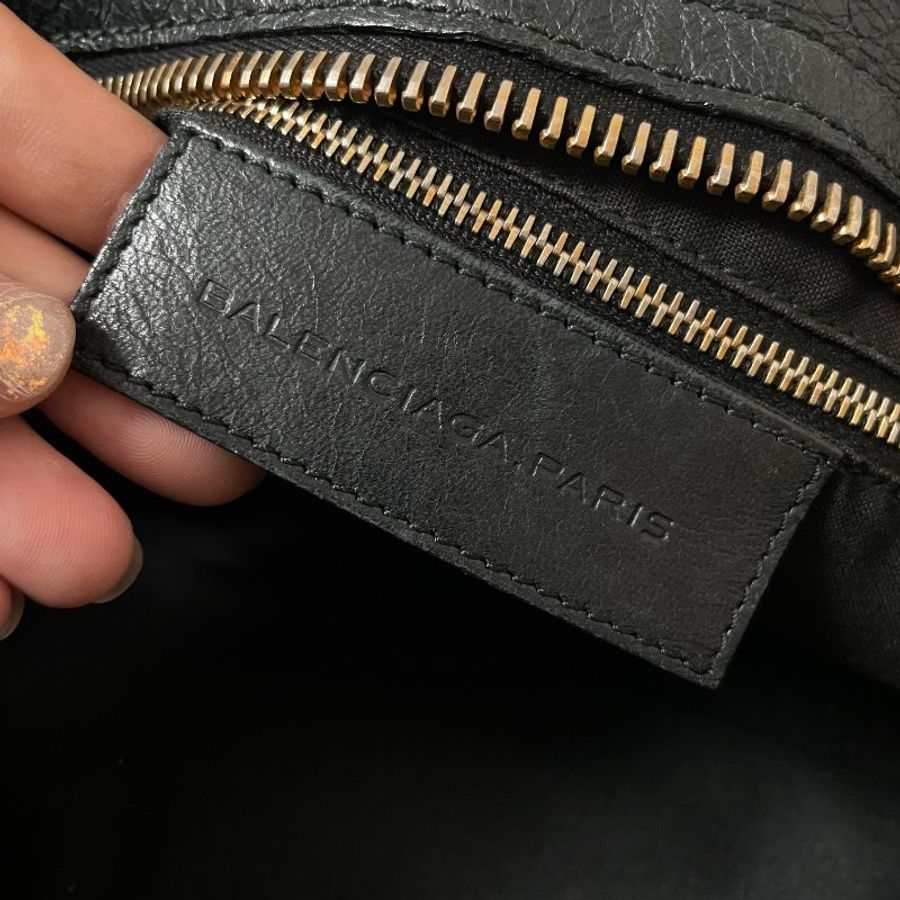 BALENCIAGA 巴黎世家 中號City Bag 機車包 黑色 (最最最稀有的黑配玫瑰金大釦)-37