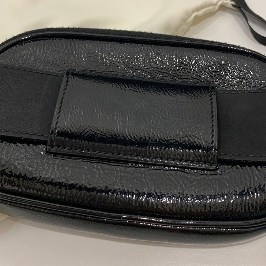GUCCI 古馳 黑黃 亮面字體 限量 腰包 胸包 肩背包 胸口包 側背包 斜背包-20