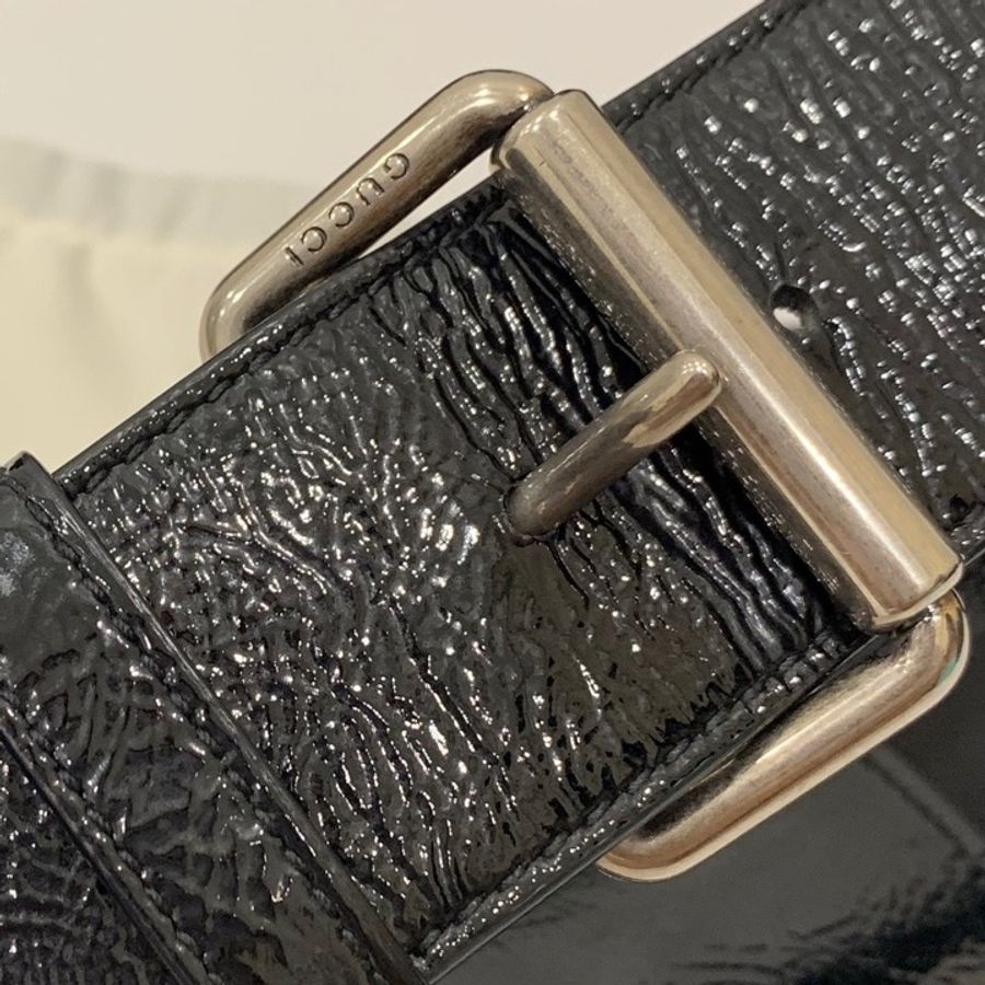 GUCCI 古馳 黑黃 亮面字體 限量 腰包 胸包 肩背包 胸口包 側背包 斜背包-25