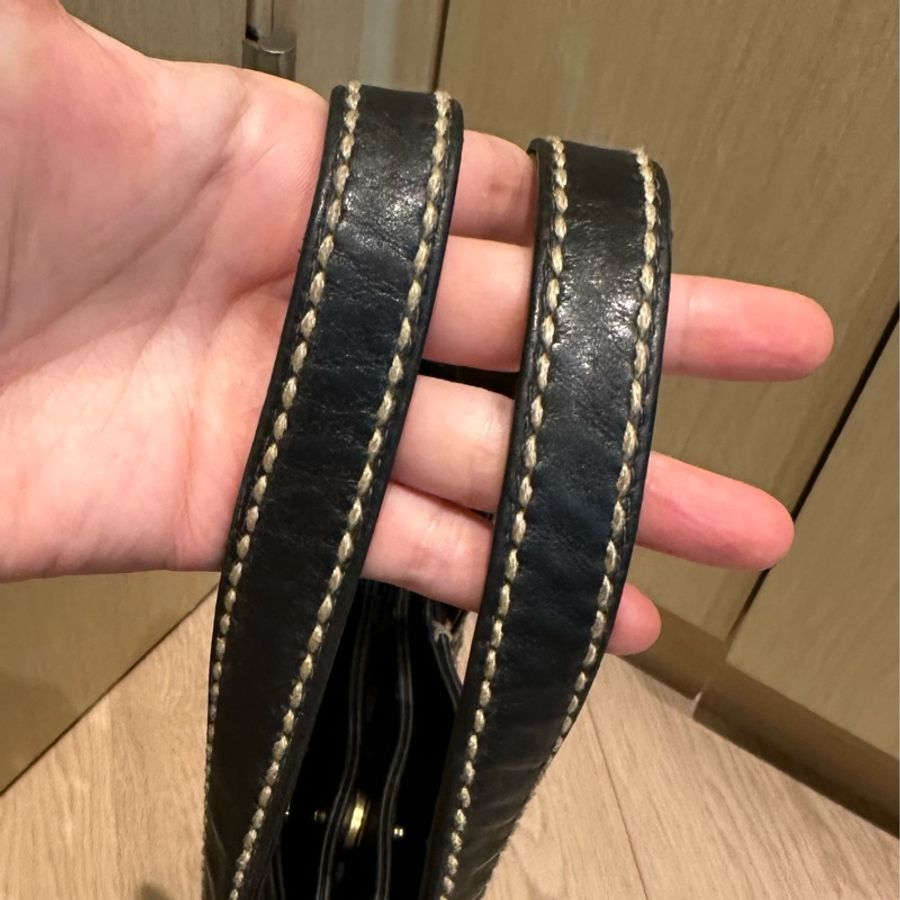 復古Chanel Vivian 黑色手袋-5