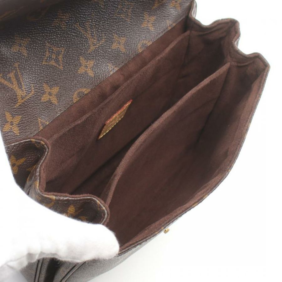 【日本直送】 LOUIS VUITTON LOUIS VUITTON 手提袋 梅蒂斯 MM 老花 手包 PVC 皮革 棕色 兩用款-2