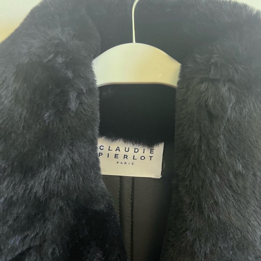 CLAUDIE PIERLOT 純羊皮 毛外套 shearling coat-3