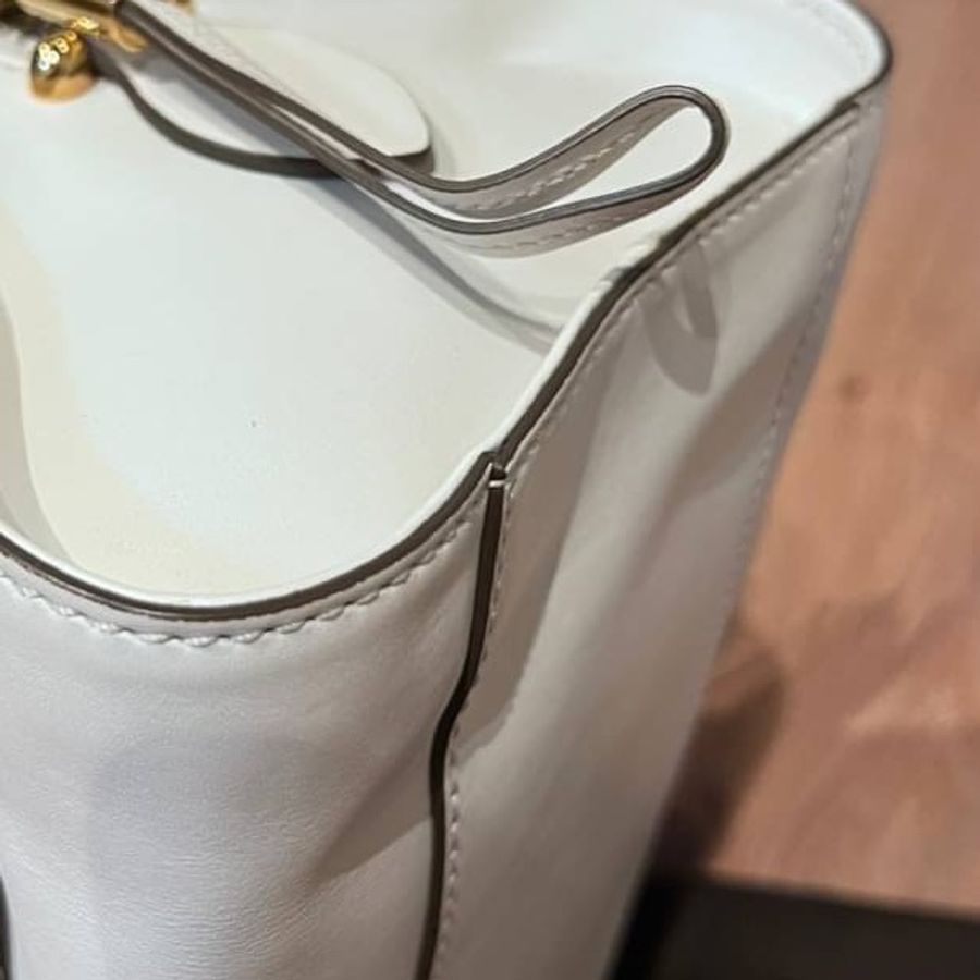 TODS tod's sella bag 白色 流蘇 手提包 肩背包 斜背包 醫生包 側背包-20