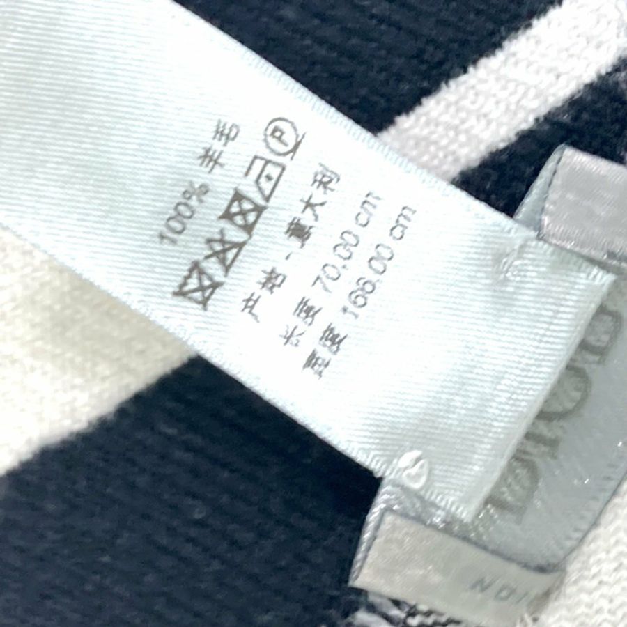 CHRISTIAN DIOR 04E0013A0426 時尚配件 披肩/披肩 圍巾 黑色 x 白色-4