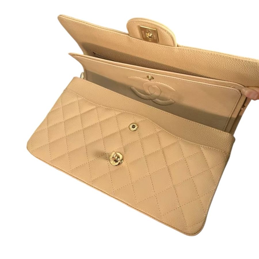 Chanel Caviar  CF25 荔枝皮金扣-6