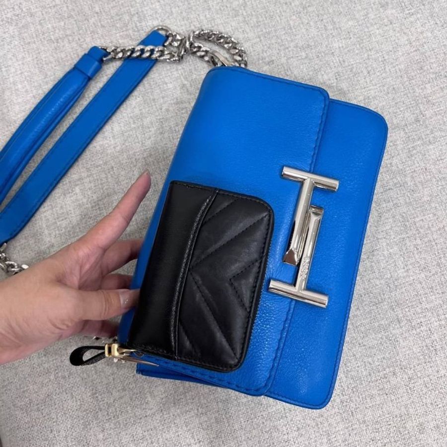 Tod’s tods 閃電藍 手提包 斜背包 肩背包 側背包 鏈條包 帶鏈包 WOC-12