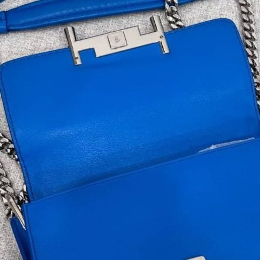 Tod’s tods 閃電藍 手提包 斜背包 肩背包 側背包 鏈條包 帶鏈包 WOC-19