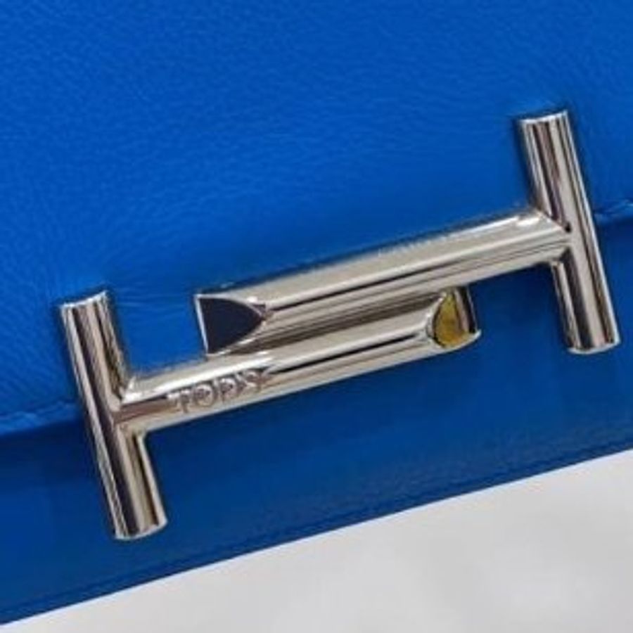 Tod’s tods 閃電藍 手提包 斜背包 肩背包 側背包 鏈條包 帶鏈包 WOC-27