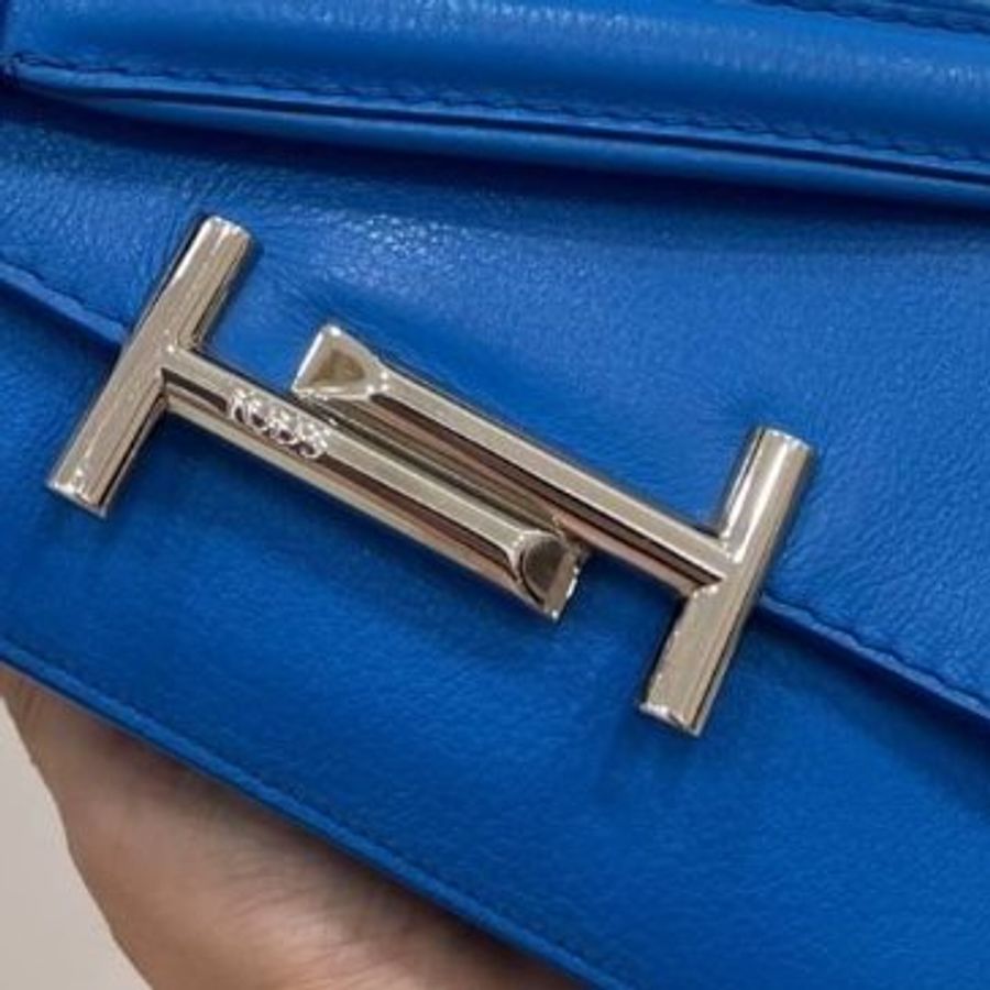 Tod’s tods 閃電藍 手提包 斜背包 肩背包 側背包 鏈條包 帶鏈包 WOC-28