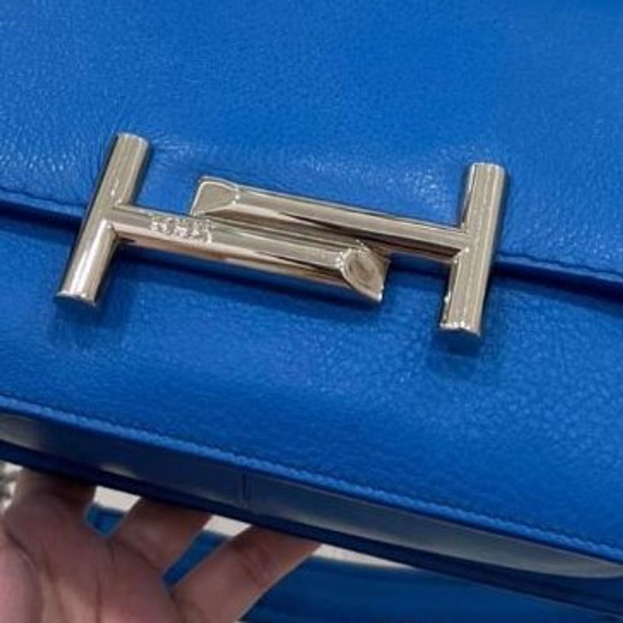 Tod’s tods 閃電藍 手提包 斜背包 肩背包 側背包 鏈條包 帶鏈包 WOC-33