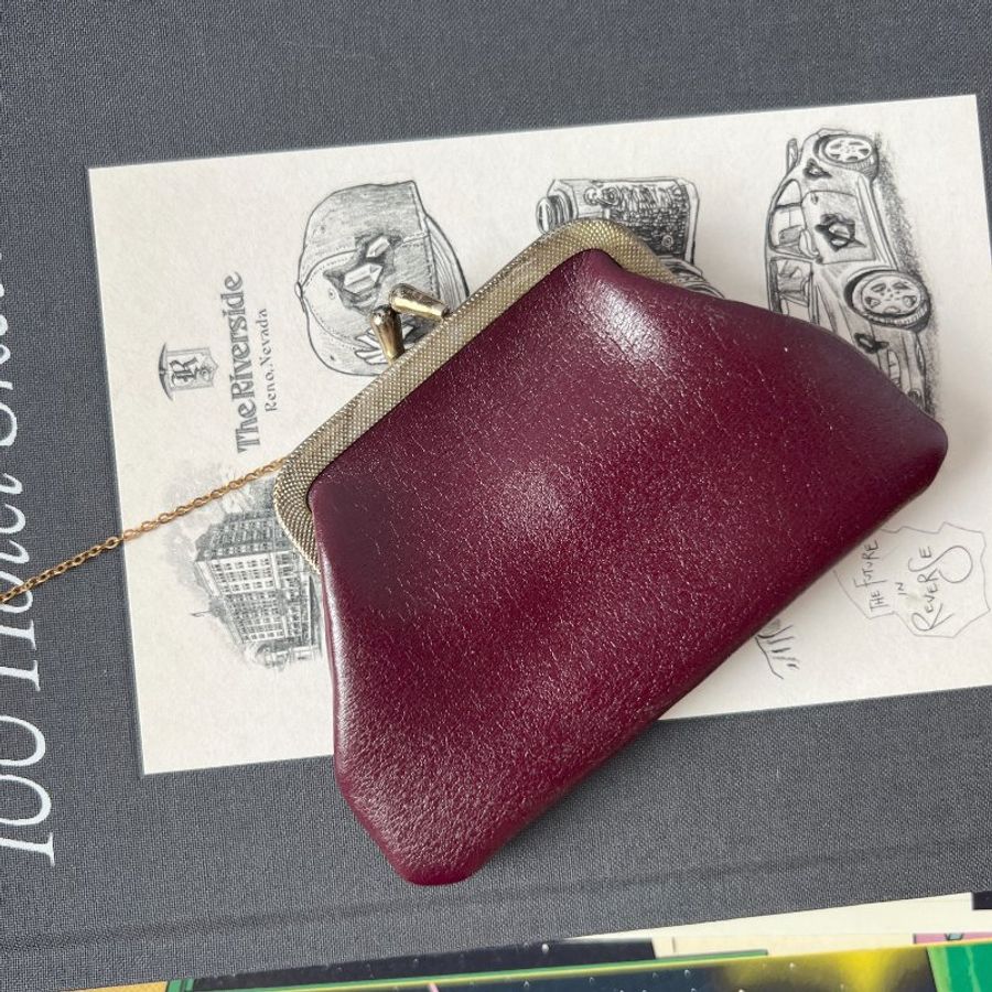 Dior Vintage Box Shoulder Bag 稀有深紅色中古側肩包加零錢包-13