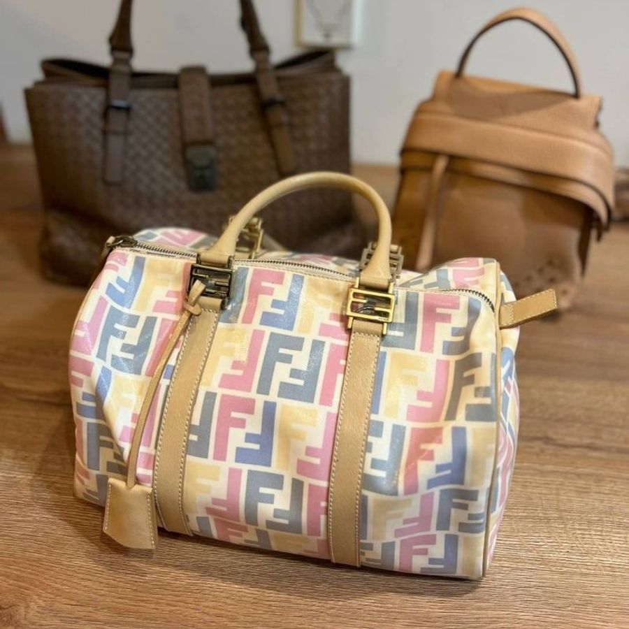 真品 Fendi 波士頓包 手提包 肩背包 側背包 斜背包 登機包-2