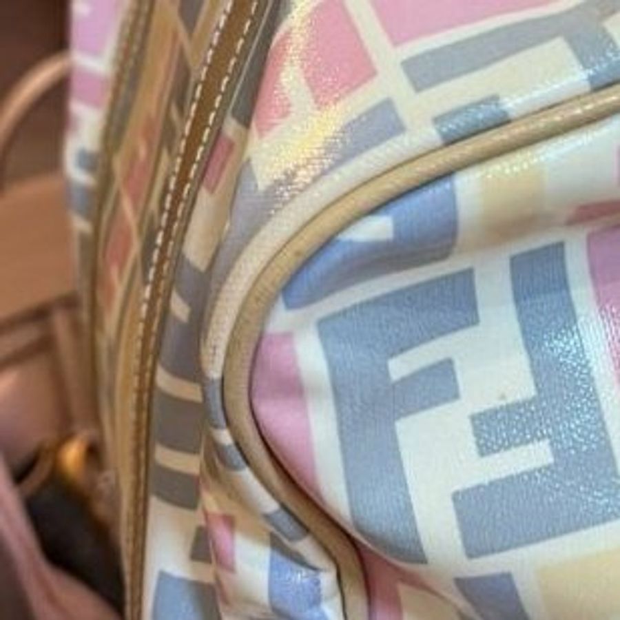 真品 Fendi 波士頓包 手提包 肩背包 側背包 斜背包 登機包-22