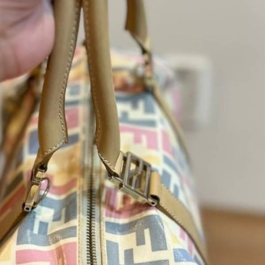 真品 Fendi 波士頓包 手提包 肩背包 側背包 斜背包 登機包-30