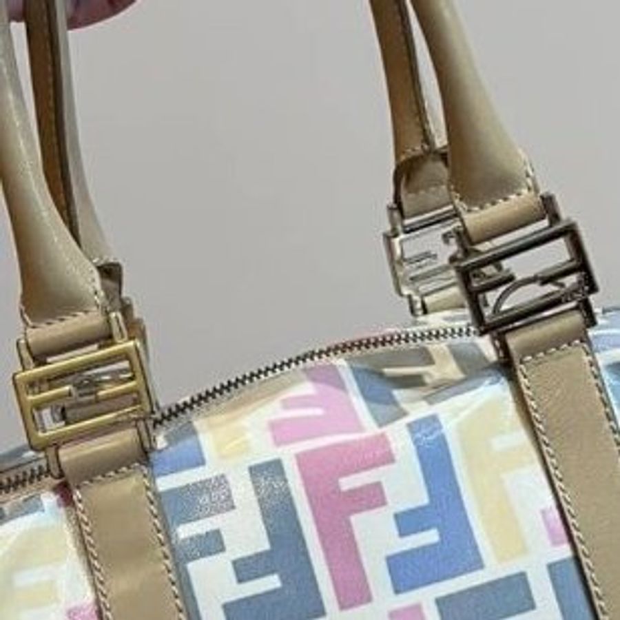 真品 Fendi 波士頓包 手提包 肩背包 側背包 斜背包 登機包-33