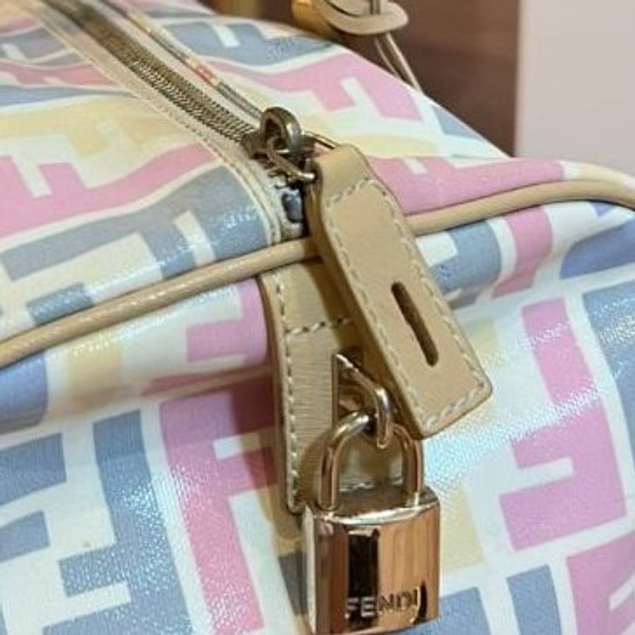 真品 Fendi 波士頓包 手提包 肩背包 側背包 斜背包 登機包-36