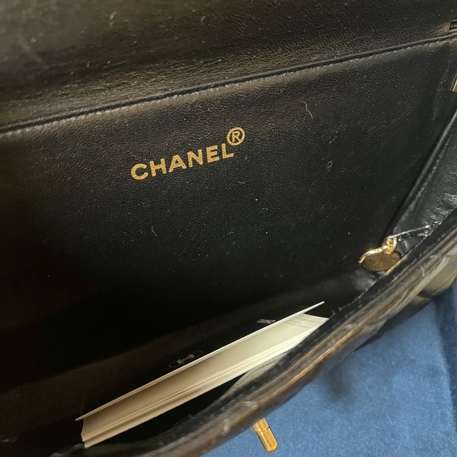Chanel Vintage Double Classic Flap Bag 雙子星中古側背包-8
